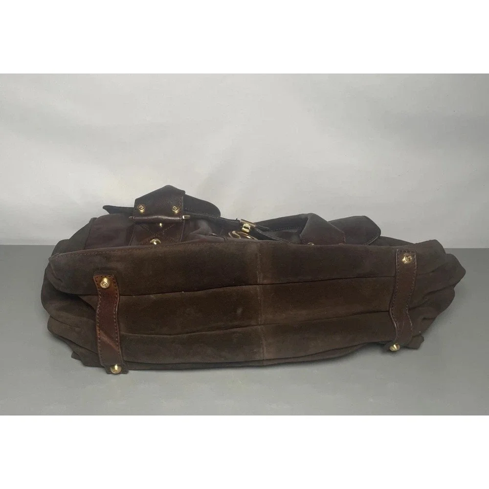 FRANCESCO BIASIA Large Leather Suede Handbag